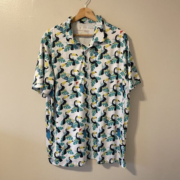 Iron Wood Golf Shirt Tropical Drinks XL - Picture 1 of 7